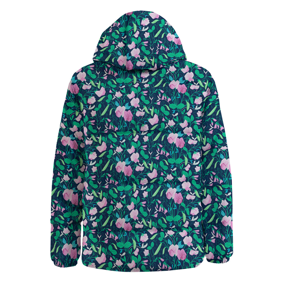Sweet Pea Vintage Print Pattern Down Jacket-grizzshop