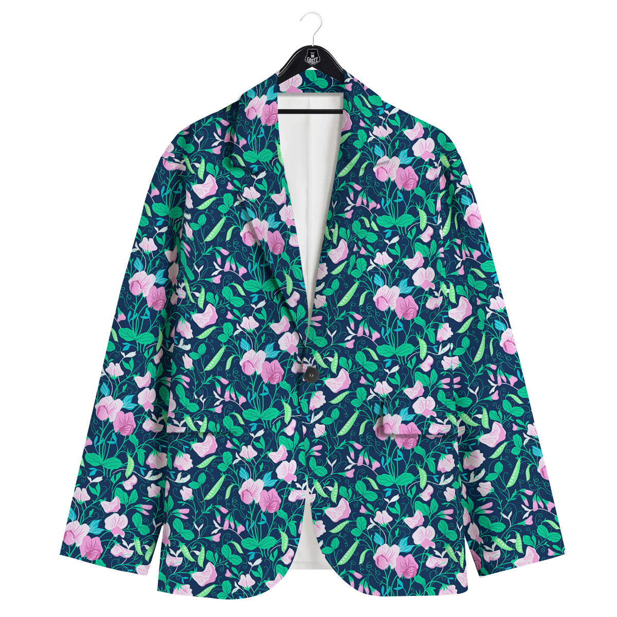 Sweet Pea Vintage Print Pattern Men's Sport Coat-grizzshop