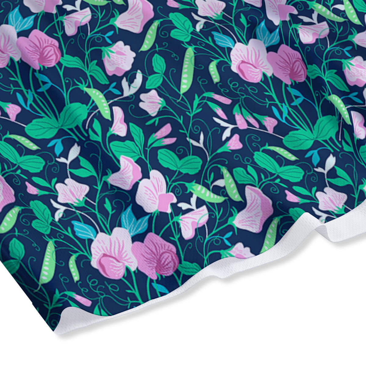 Sweet Pea Vintage Print Pattern Mesh Shorts