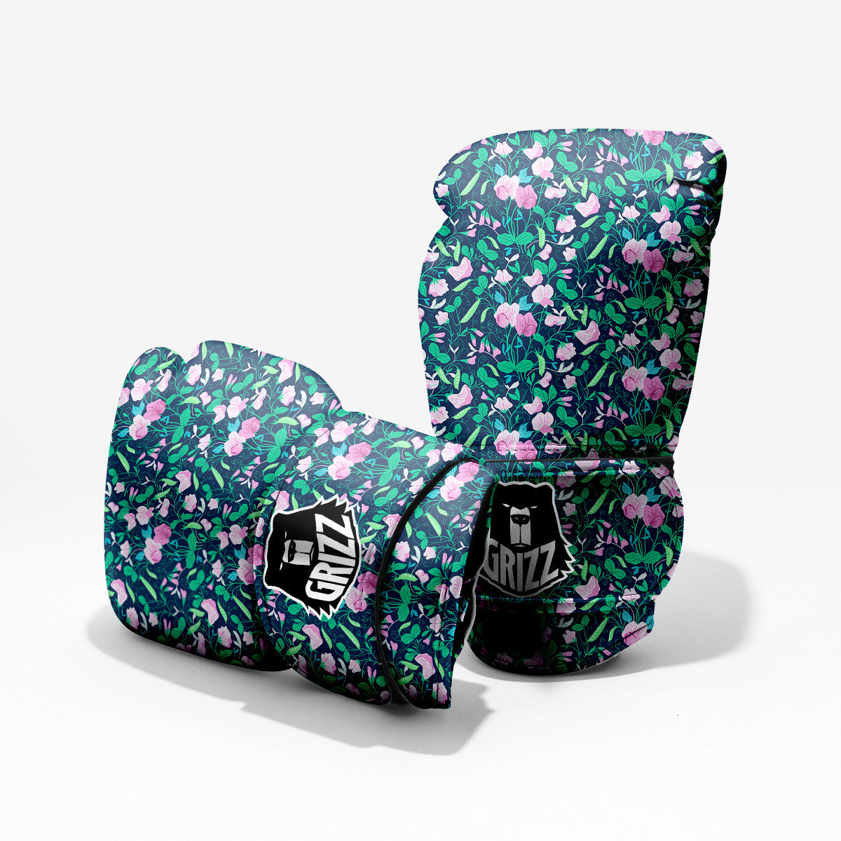 Sweet Pea Vintage Print Pattern Pro Boxing Glove