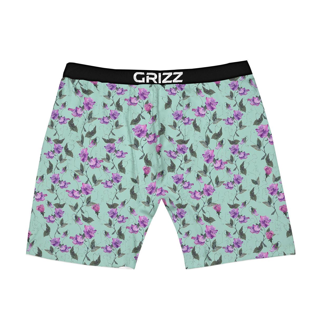 Sweet Pea Watercolor Print Pattern Boxer Briefs-grizzshop