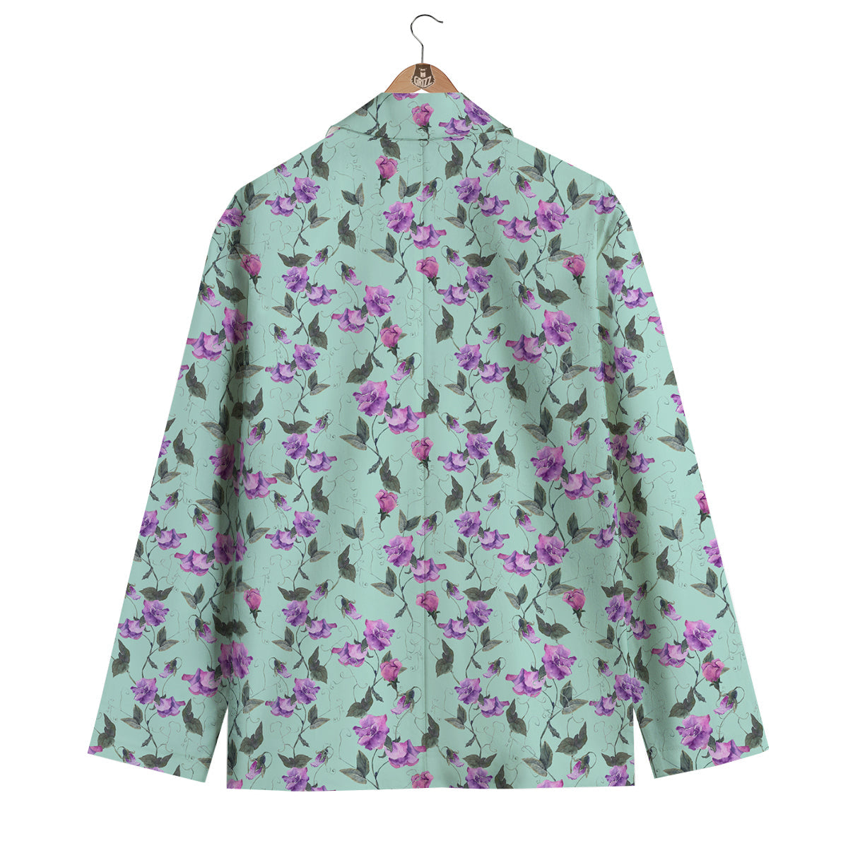 Sweet Pea Watercolor Print Pattern Men's Blazer-grizzshop