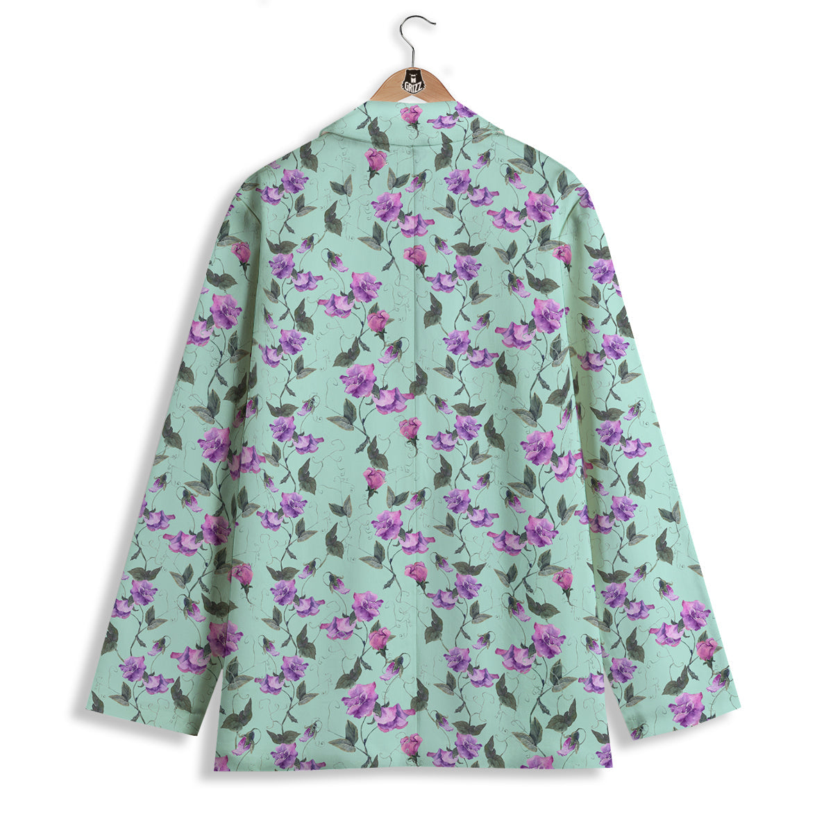 Sweet Pea Watercolor Print Pattern Women's Blazer-grizzshop