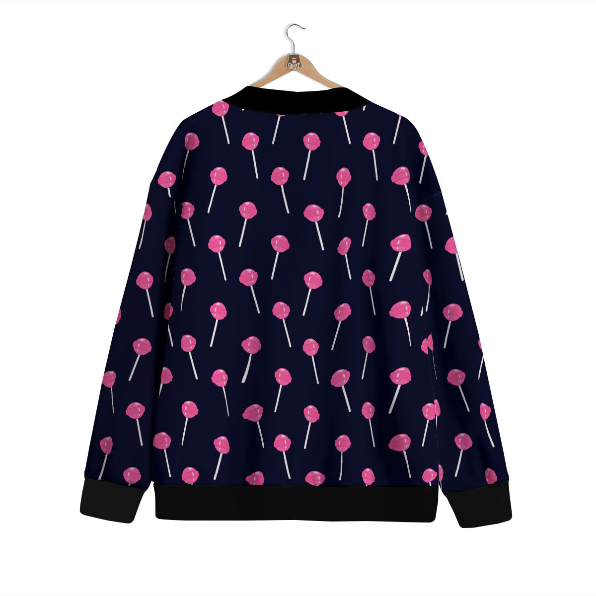 Sweet Pink Lollipop Print Pattern Cardigan-grizzshop