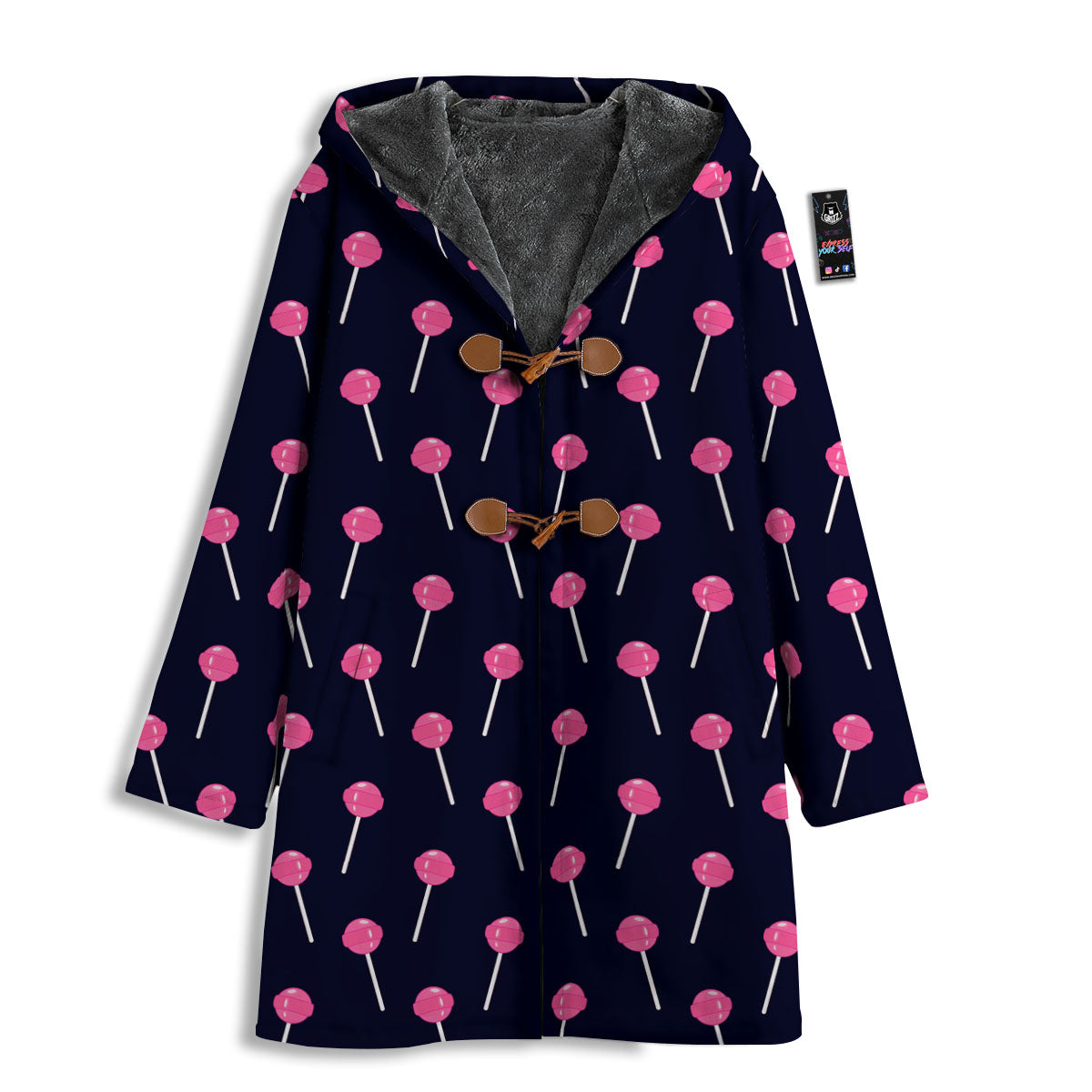 Sweet Pink Lollipop Print Pattern Men's Windbreaker Jacket-grizzshop