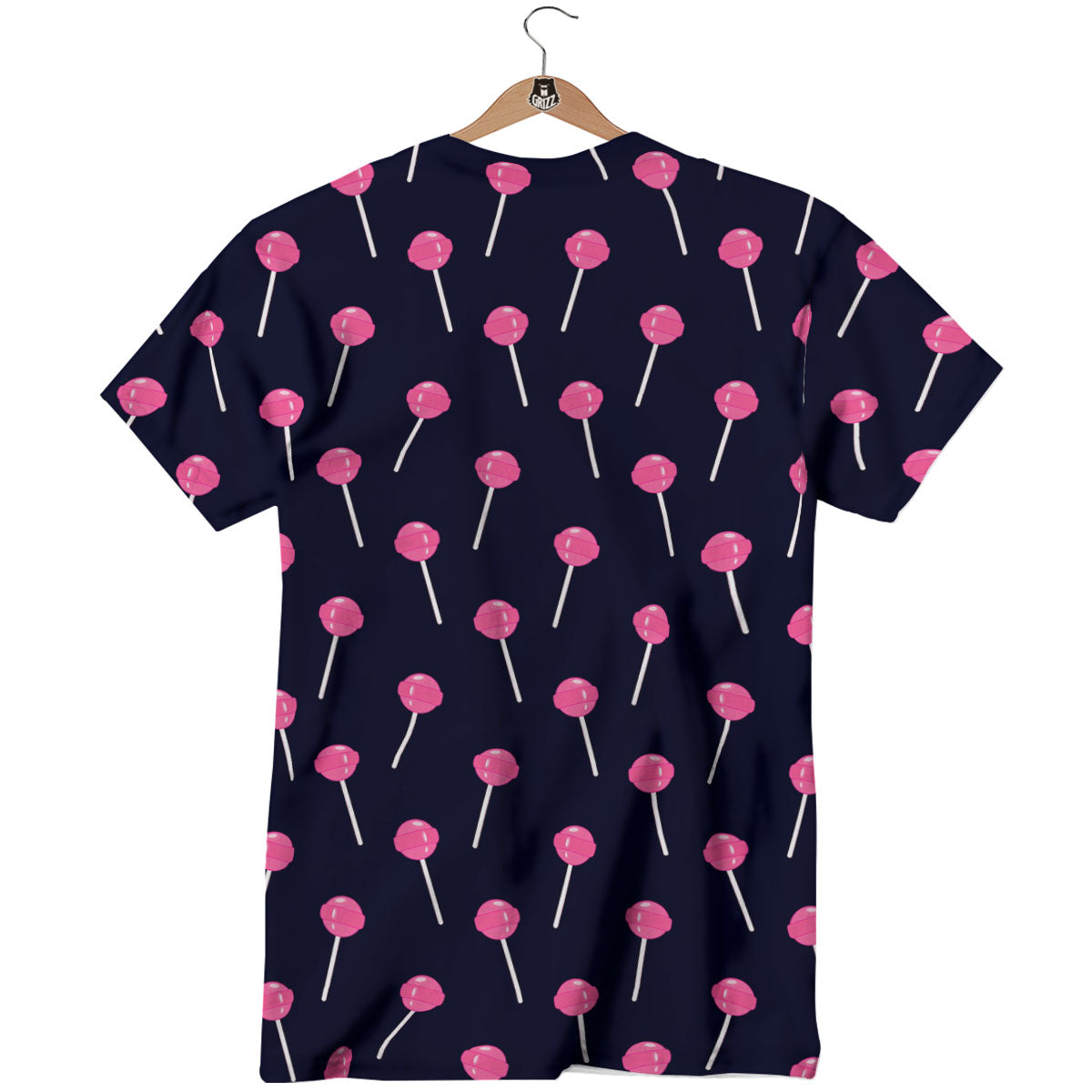 Sweet Pink Lollipop Print Pattern T-Shirt-grizzshop