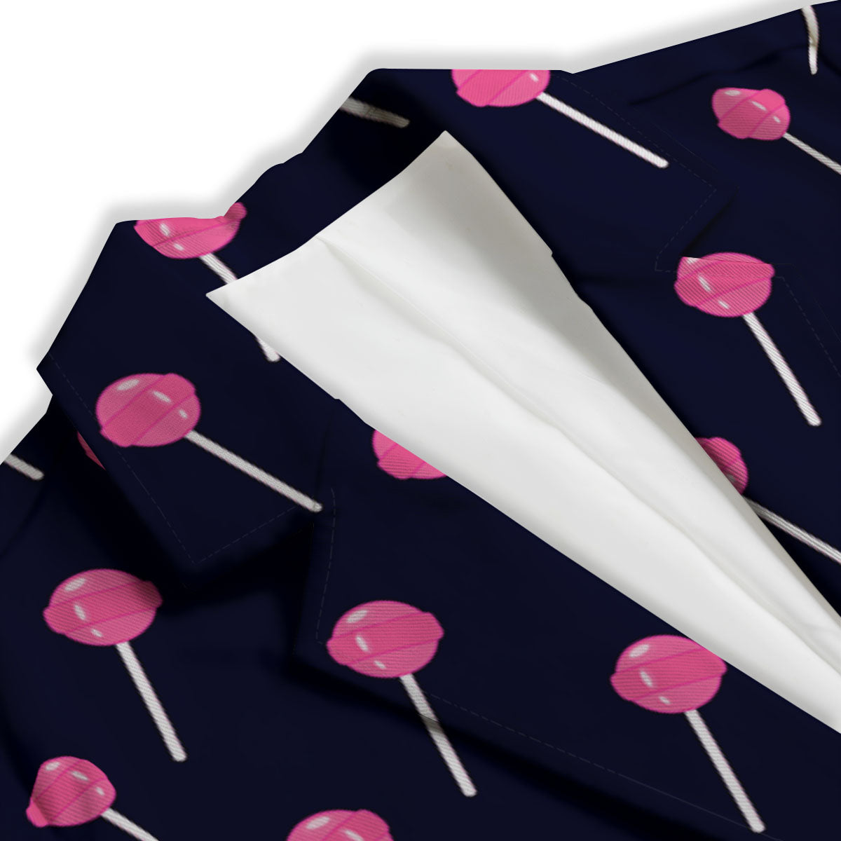 Sweet Pink Lollipop Print Pattern Women's Blazer-grizzshop