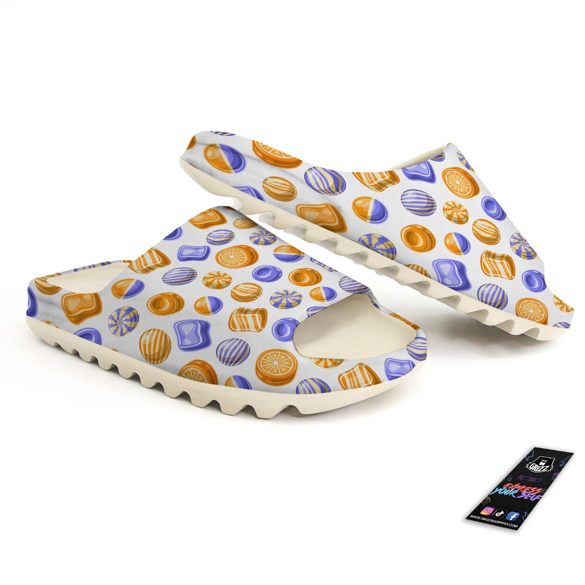 Sweet Gummy Print Pattern Sandals-grizzshop