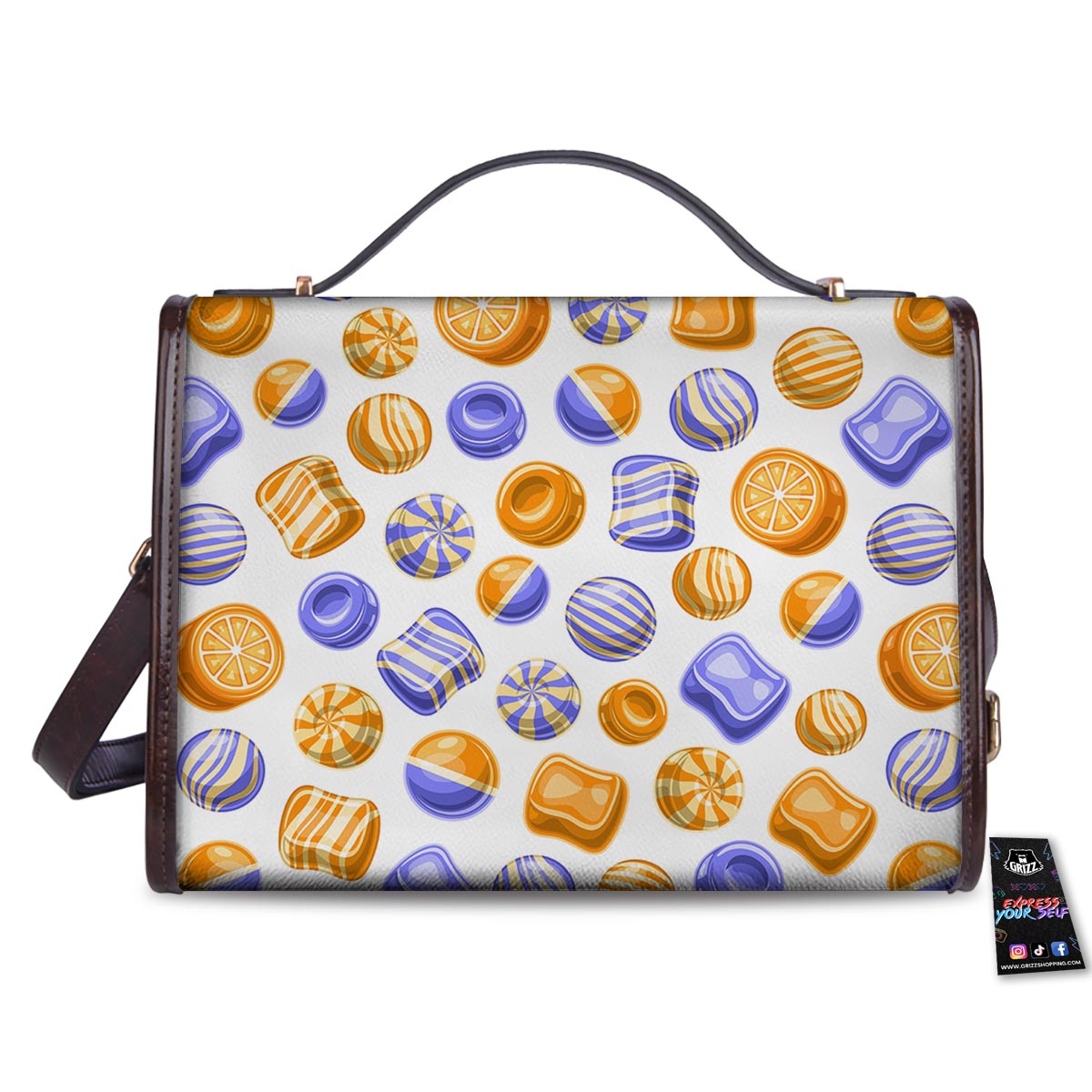 Sweet Gummy Print Pattern Women's Satchel Bag