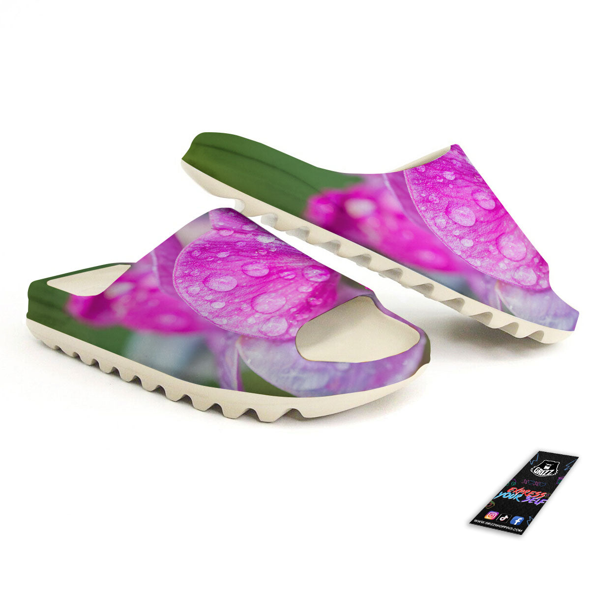 Sweet Pea Purple Print Sandals-grizzshop