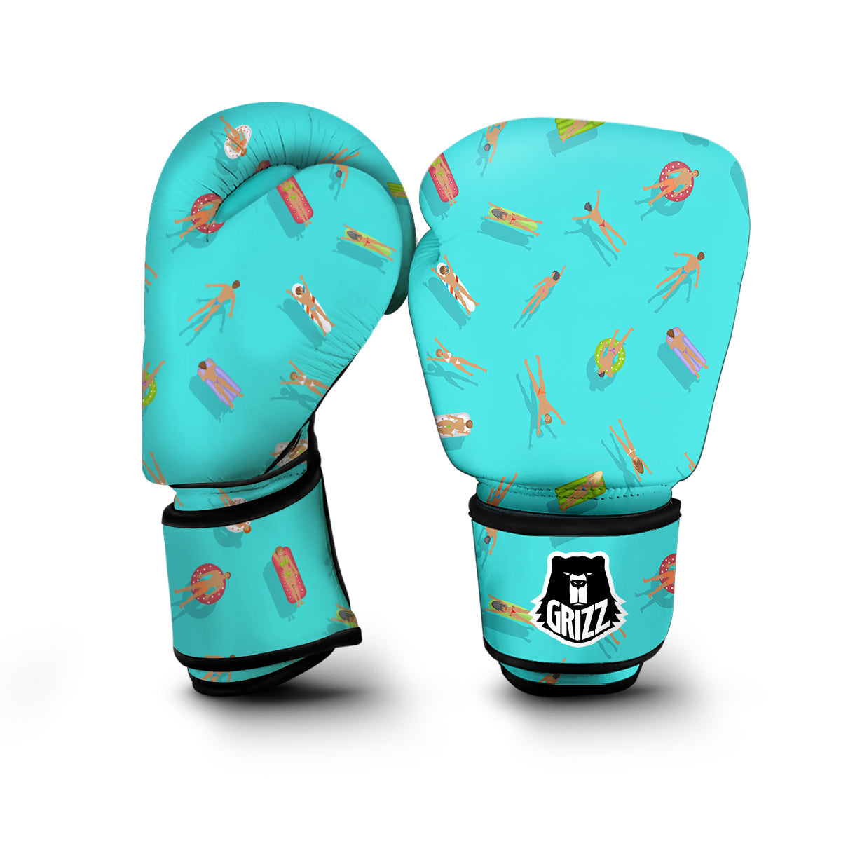 Swim In the Pool Print Pattern Boxing Gloves-grizzshop