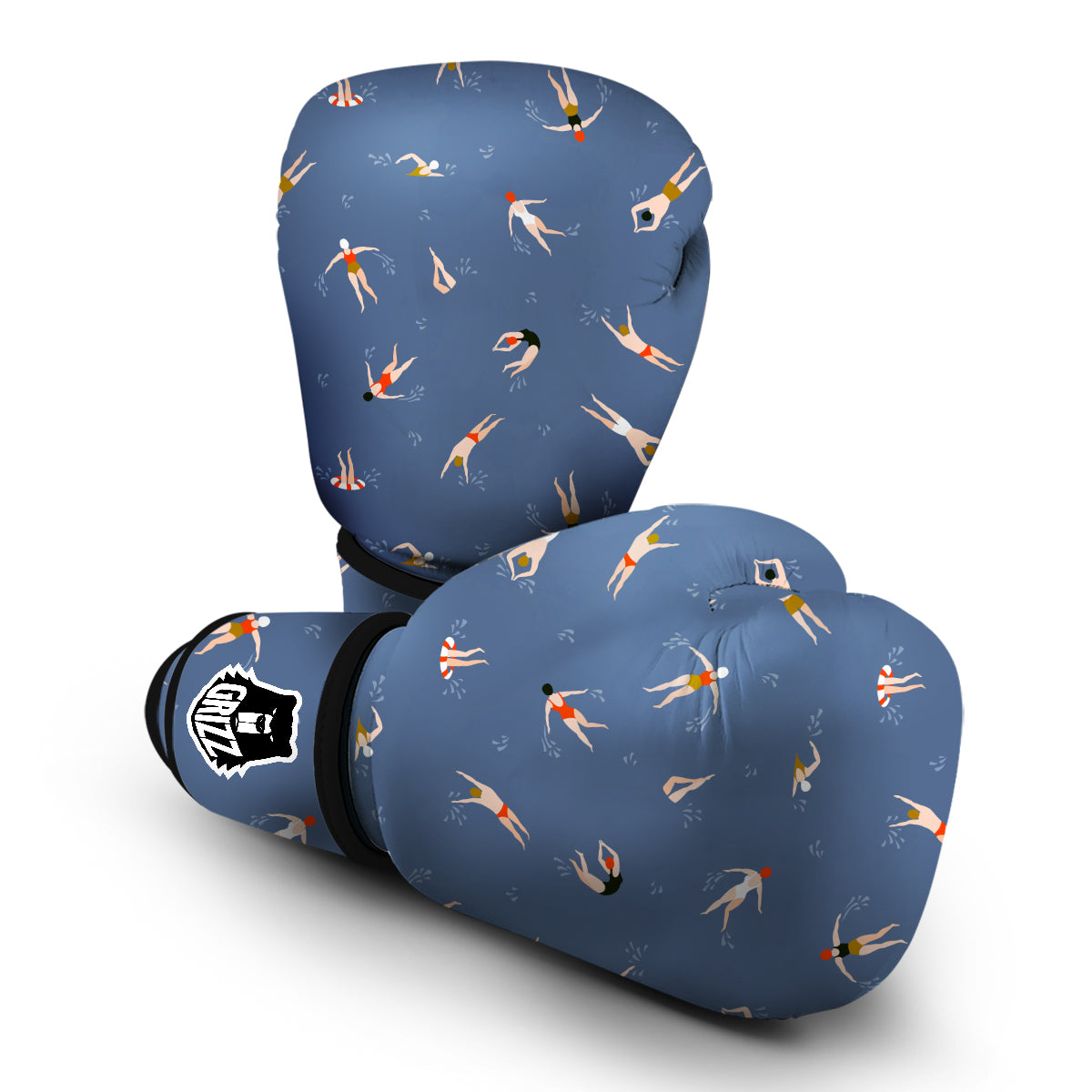 Swim Swimming Print Pattern Boxing Gloves-grizzshop