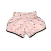 Swiming On Pink Sea Print Pattern Muay Thai Boxing Shorts-grizzshop