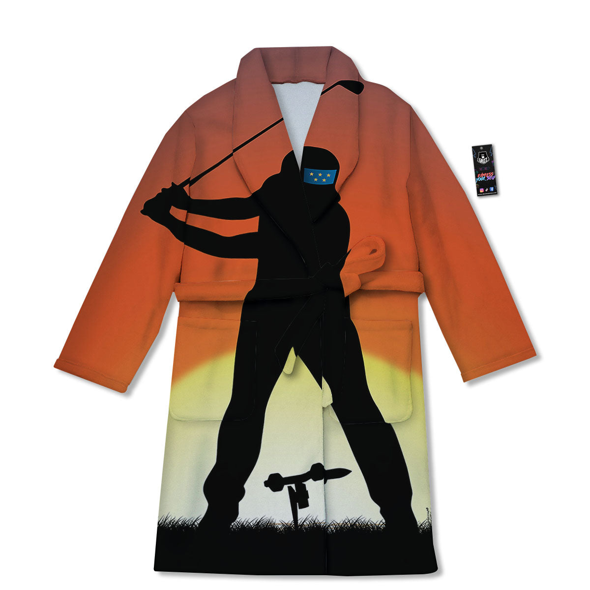 Swing Pro Golf Print Bathrobe-grizzshop
