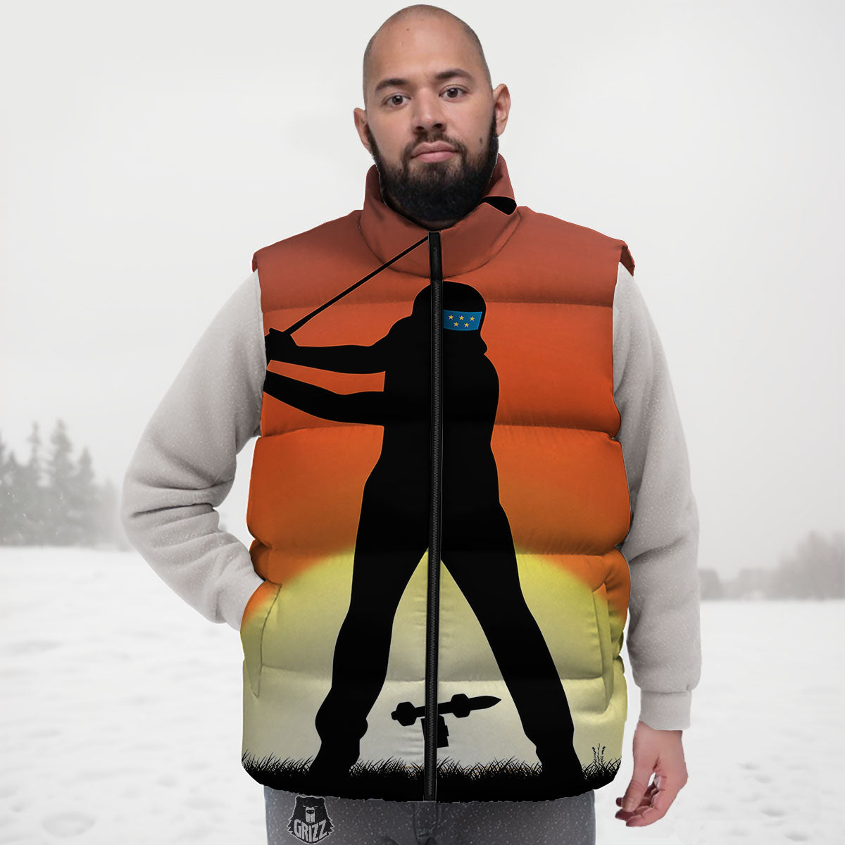 Swing Pro Golf Print Down Vest-grizzshop