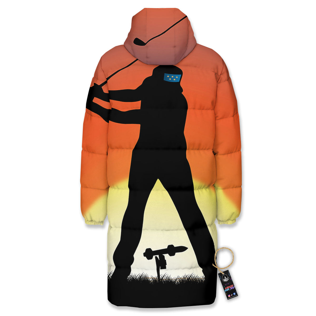 Swing Pro Golf Print Long Down Jacket-grizzshop