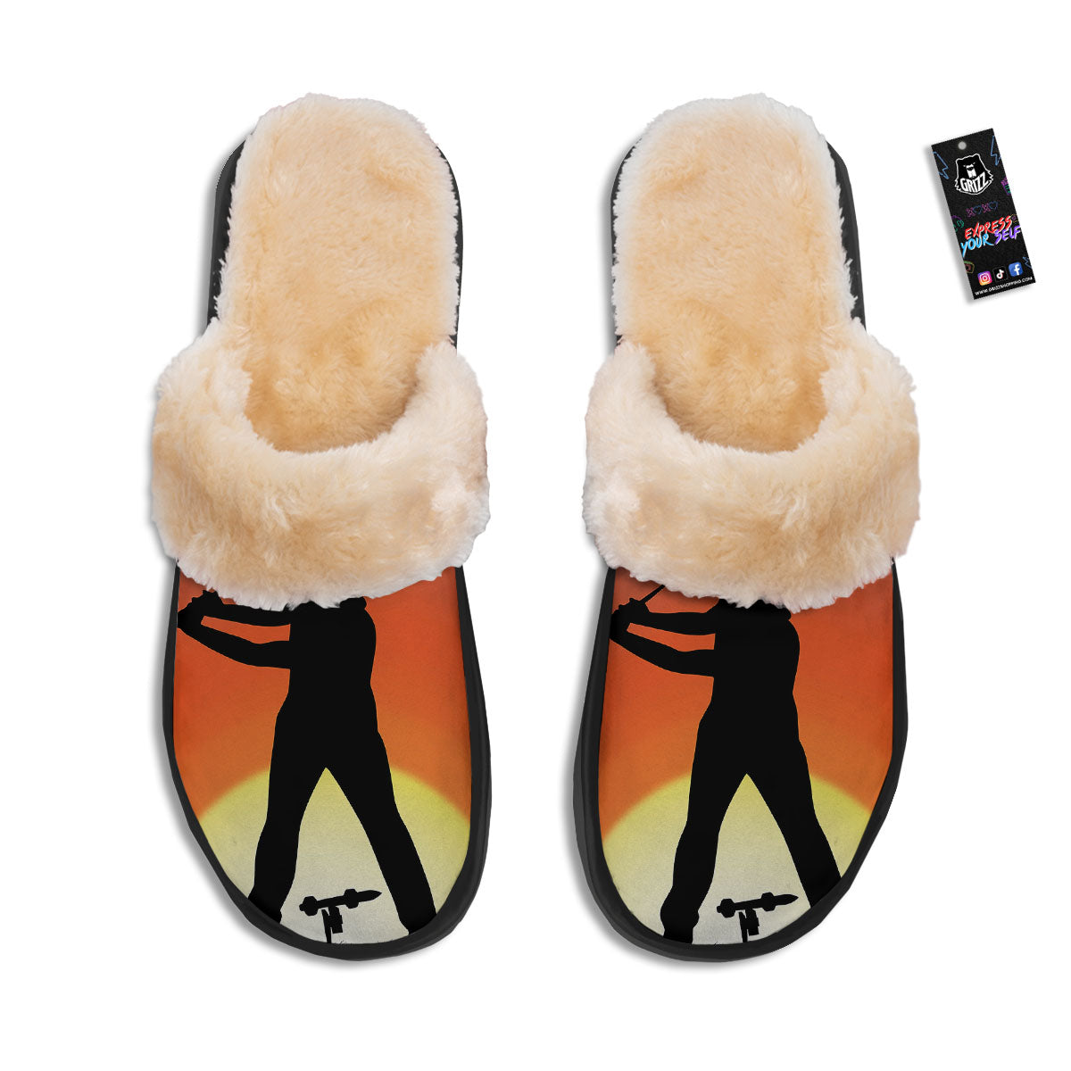 Swing Pro Golf Print Slippers-grizzshop