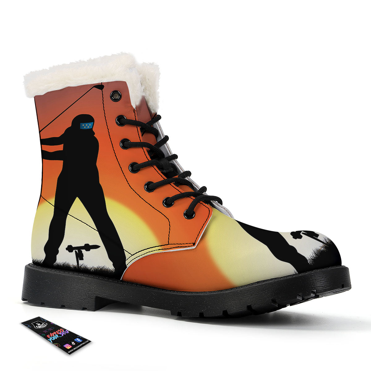 Swing Pro Golf Print Winter Boots-grizzshop