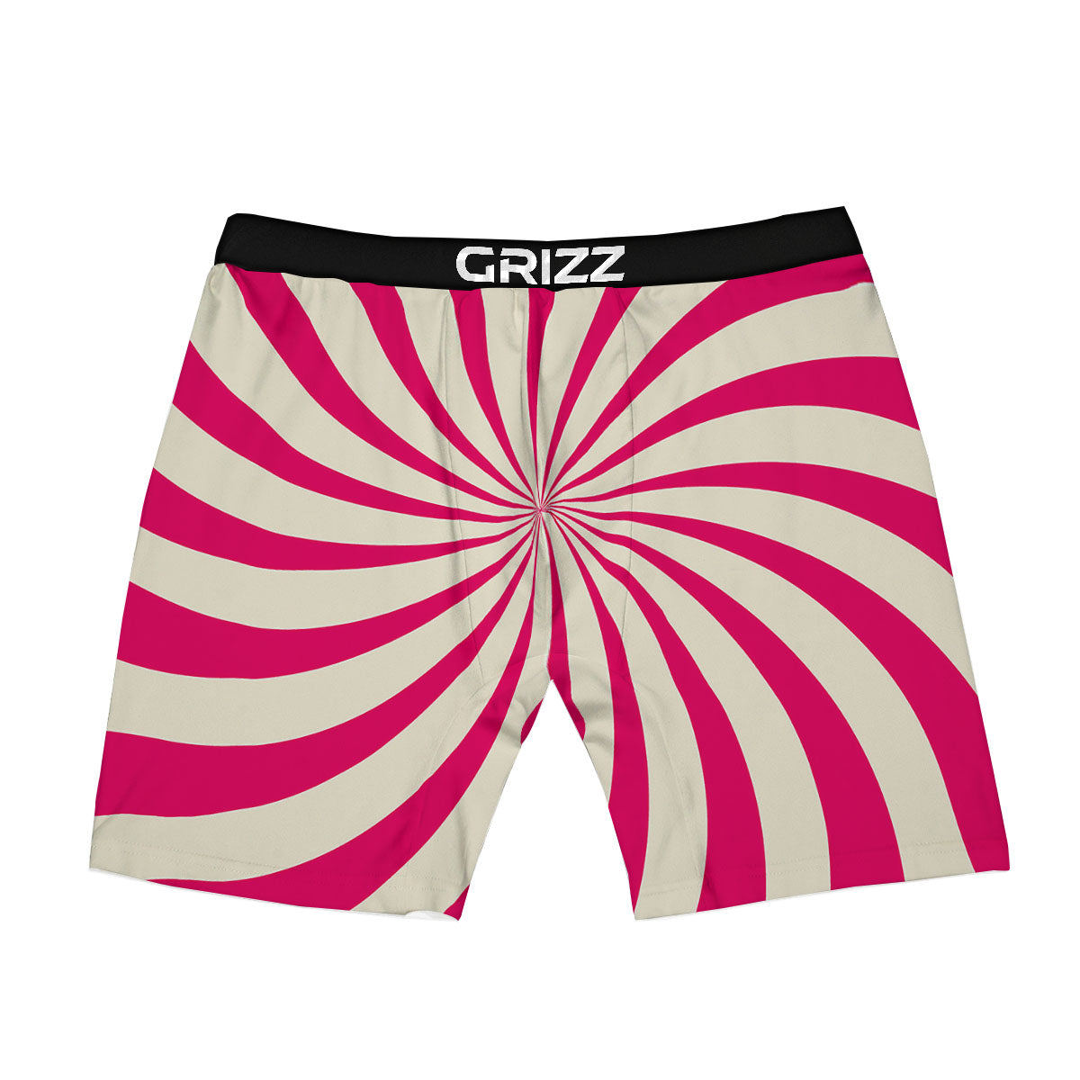 Swirl Candy Pink Print Boxer Briefs-grizzshop