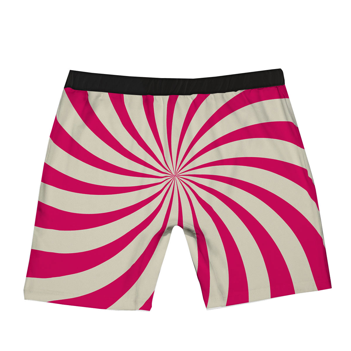 Swirl Candy Pink Print Boxer Briefs-grizzshop