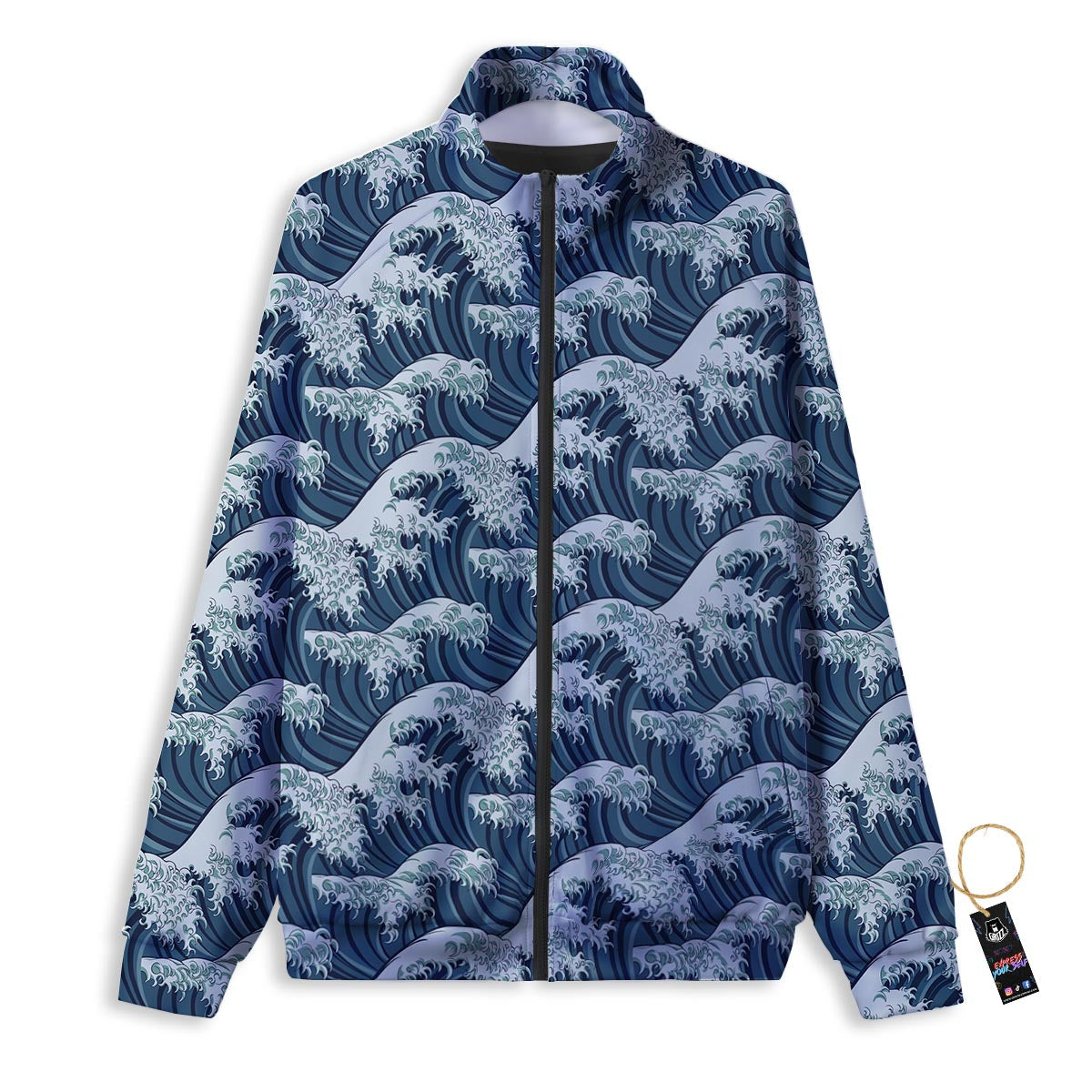 Swirl Candy Pink Print Track Jacket-grizzshop