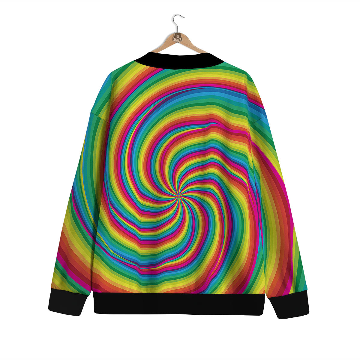 Swirl Candy Rainbow Print Cardigan-grizzshop