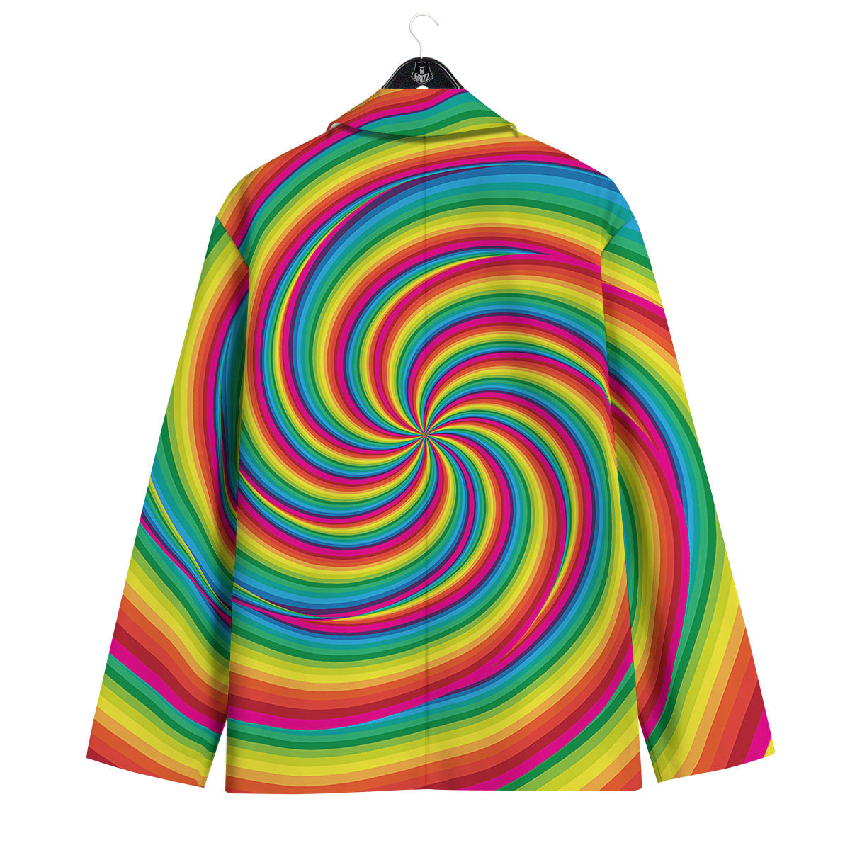Swirl Candy Rainbow Print Men's Sport Coat-grizzshop
