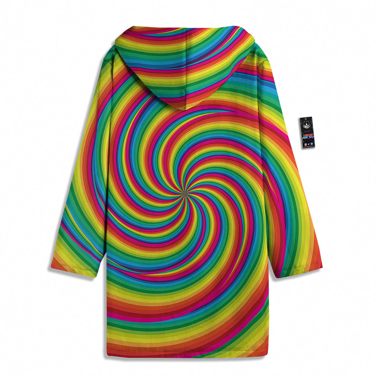 Swirl Candy Rainbow Print Men's Windbreaker Jacket-grizzshop