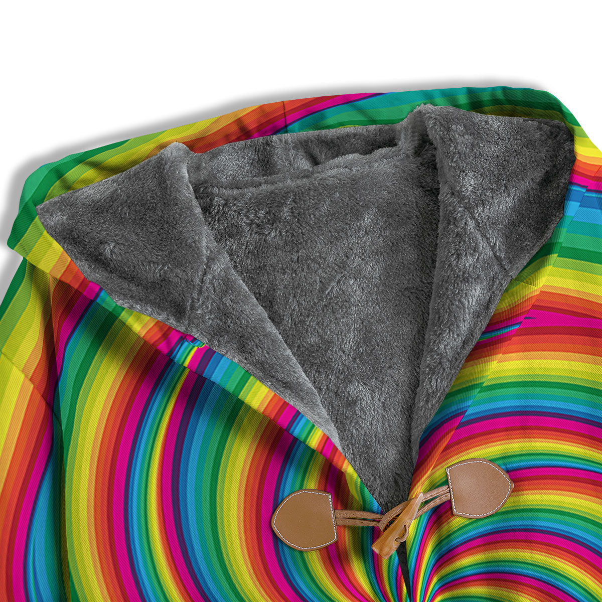 Swirl Candy Rainbow Print Men's Windbreaker Jacket-grizzshop