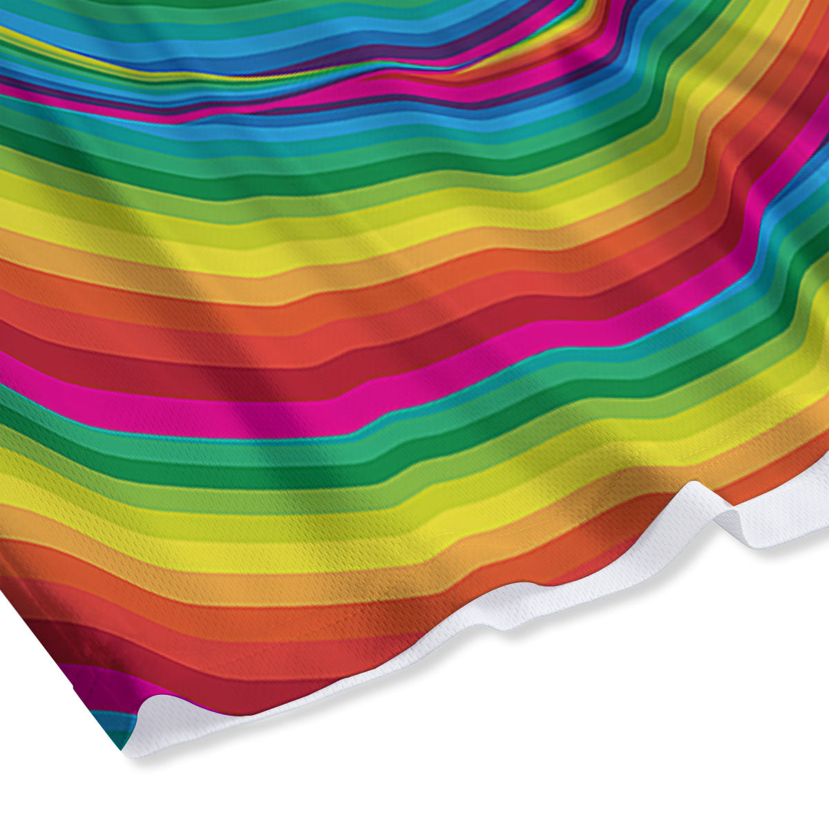 Swirl Candy Rainbow Print Mesh Shorts