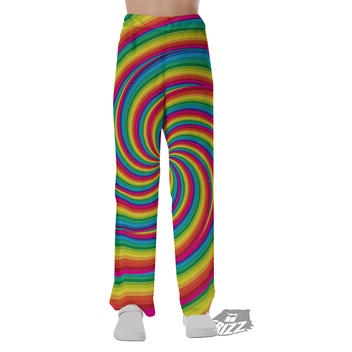 Swirl Candy Rainbow Print Pajama Pants-grizzshop