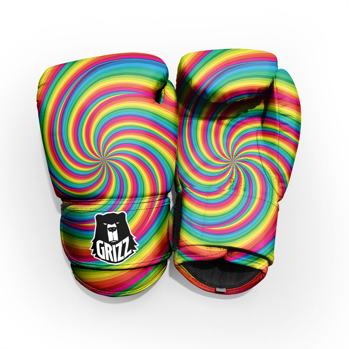 Swirl Candy Rainbow Print Pro Boxing Glove