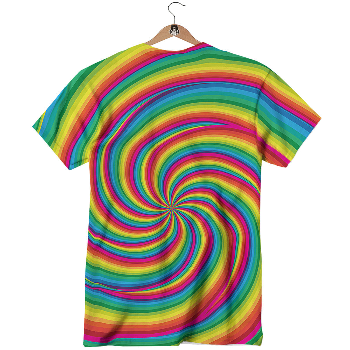 Swirl Candy Rainbow Print T-Shirt-grizzshop