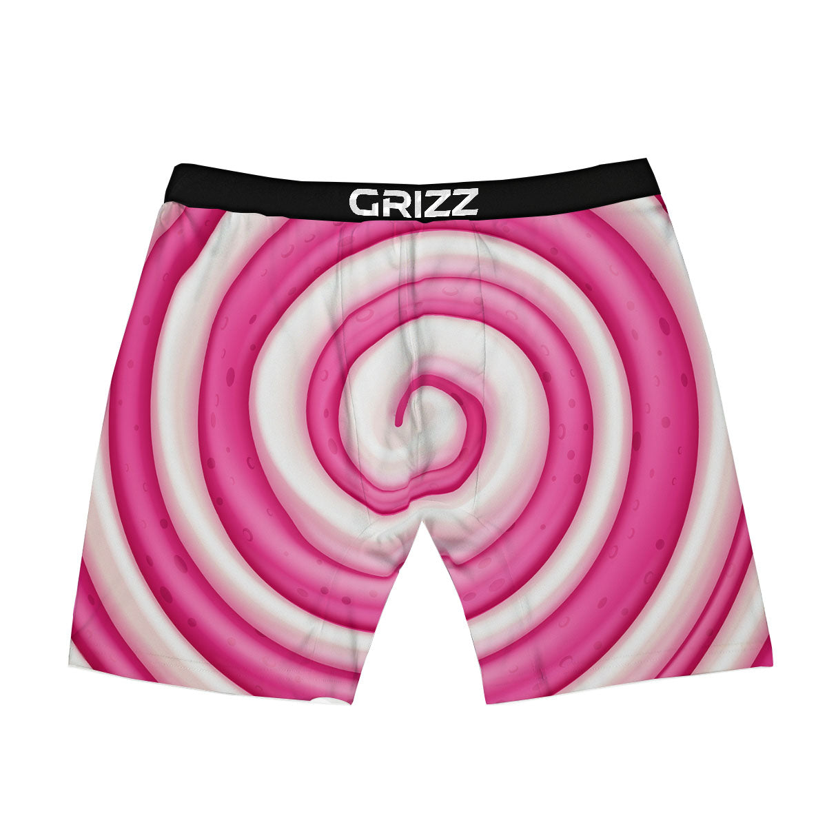 Swirl Pink Lollipop Print Boxer Briefs-grizzshop
