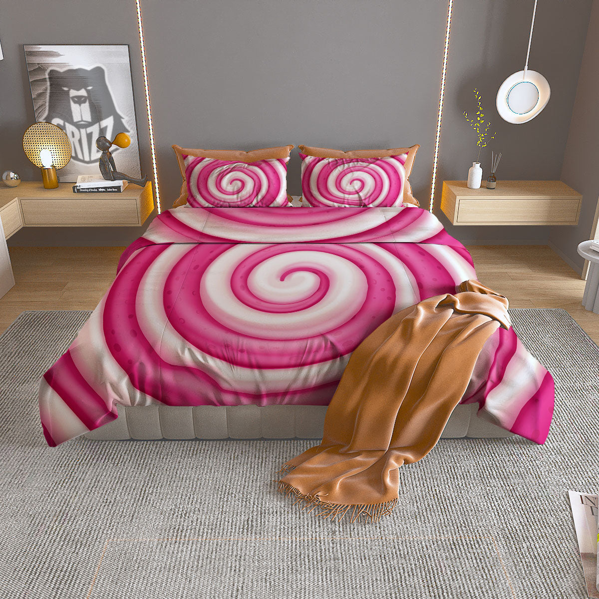 Theme Tennis Print Pattern Duvet Cover Bedding Set