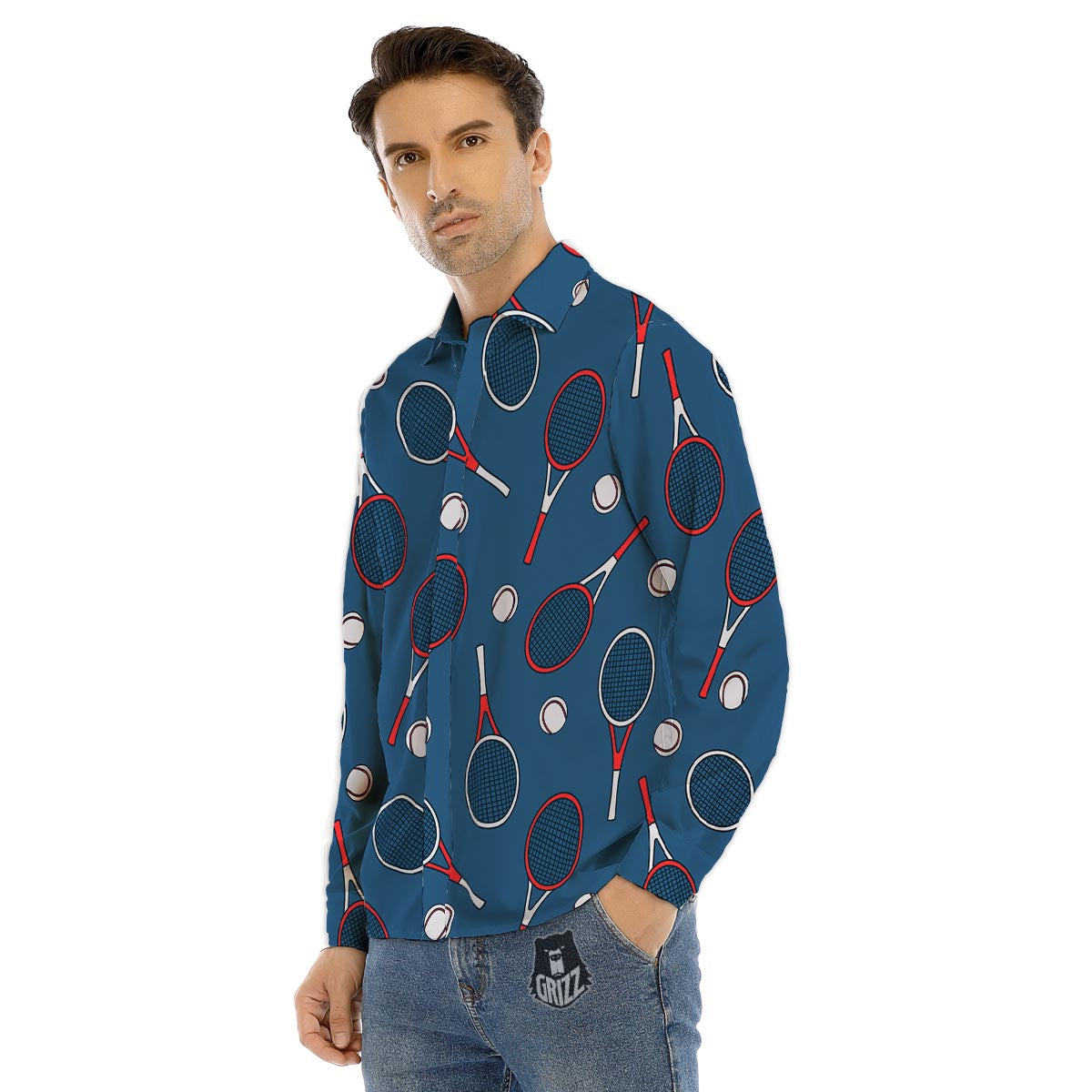 Swirl Pink Lollipop Print Men's Dress Shirts-grizzshop
