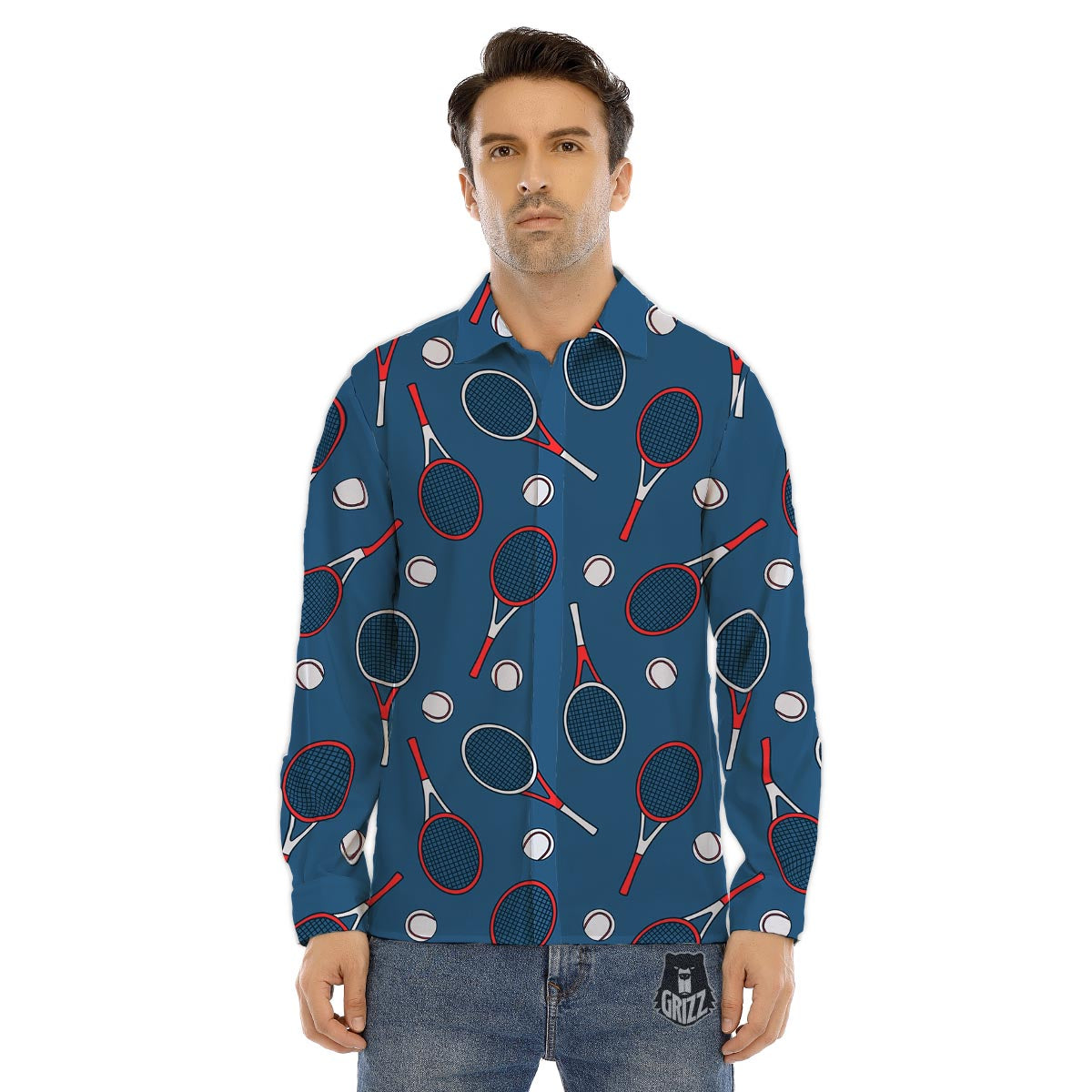 Swirl Pink Lollipop Print Men's Dress Shirts-grizzshop