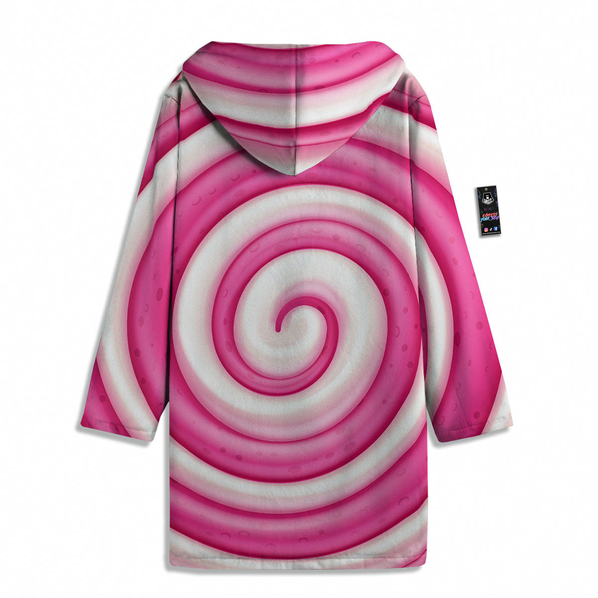 Swirl Pink Lollipop Print Men's Windbreaker Jacket-grizzshop