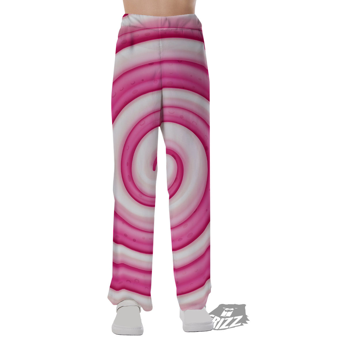 Swirl Pink Lollipop Print Pajama Pants-grizzshop