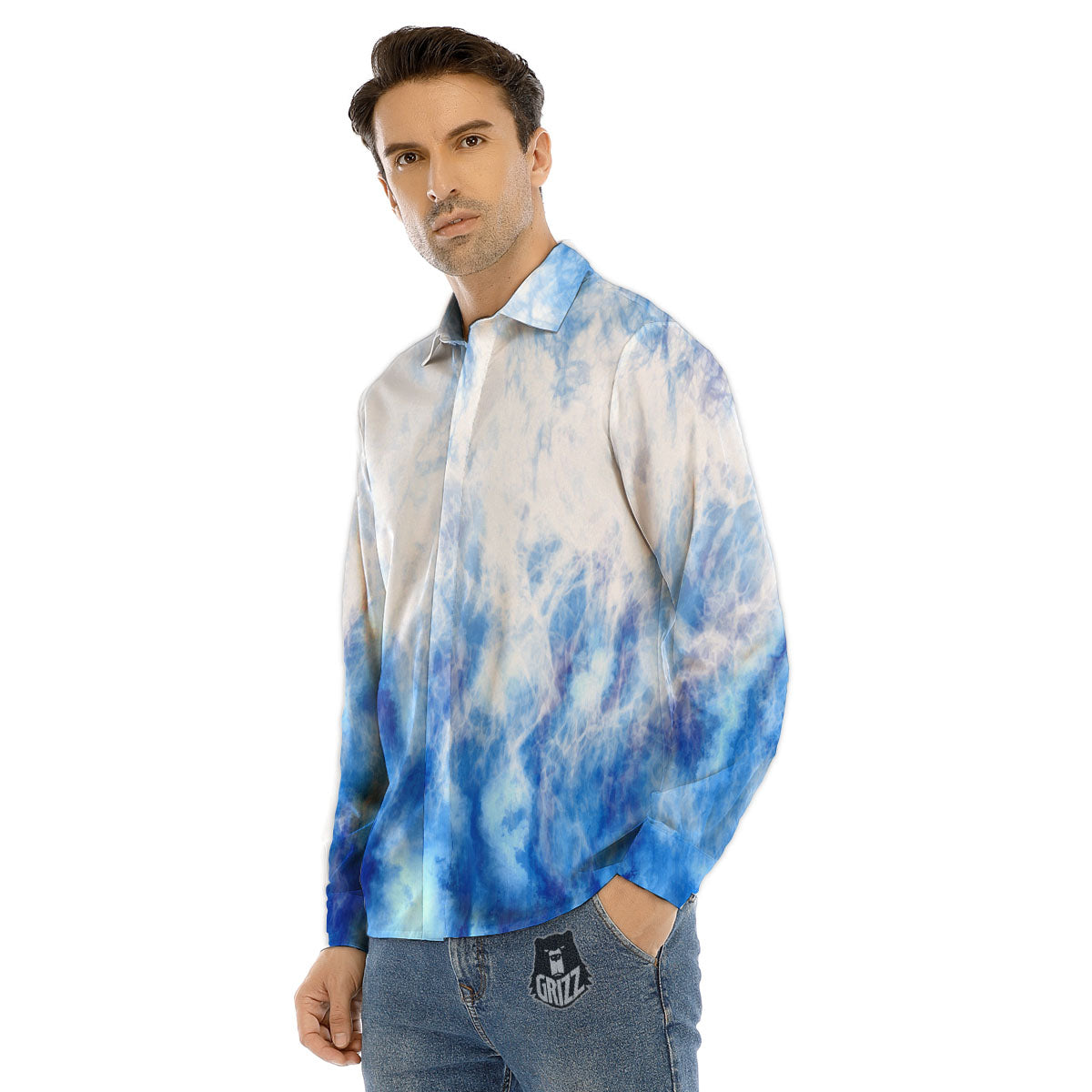 Swirl Pink Lollipop Print Pattern Men's Dress Shirts-grizzshop