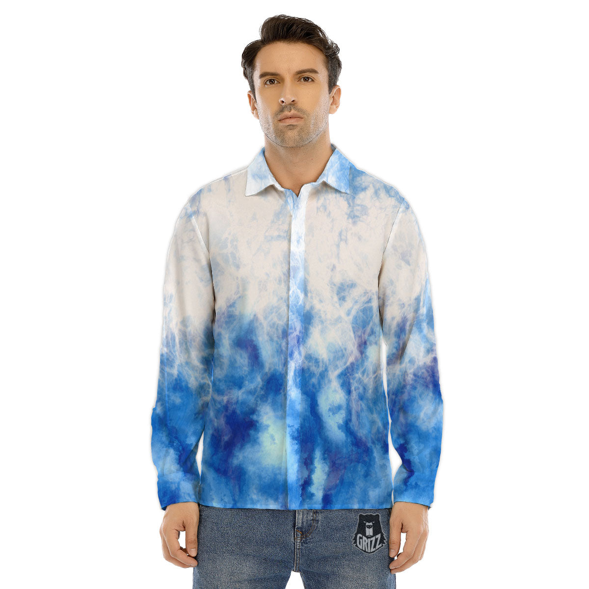 Swirl Pink Lollipop Print Pattern Men's Dress Shirts-grizzshop
