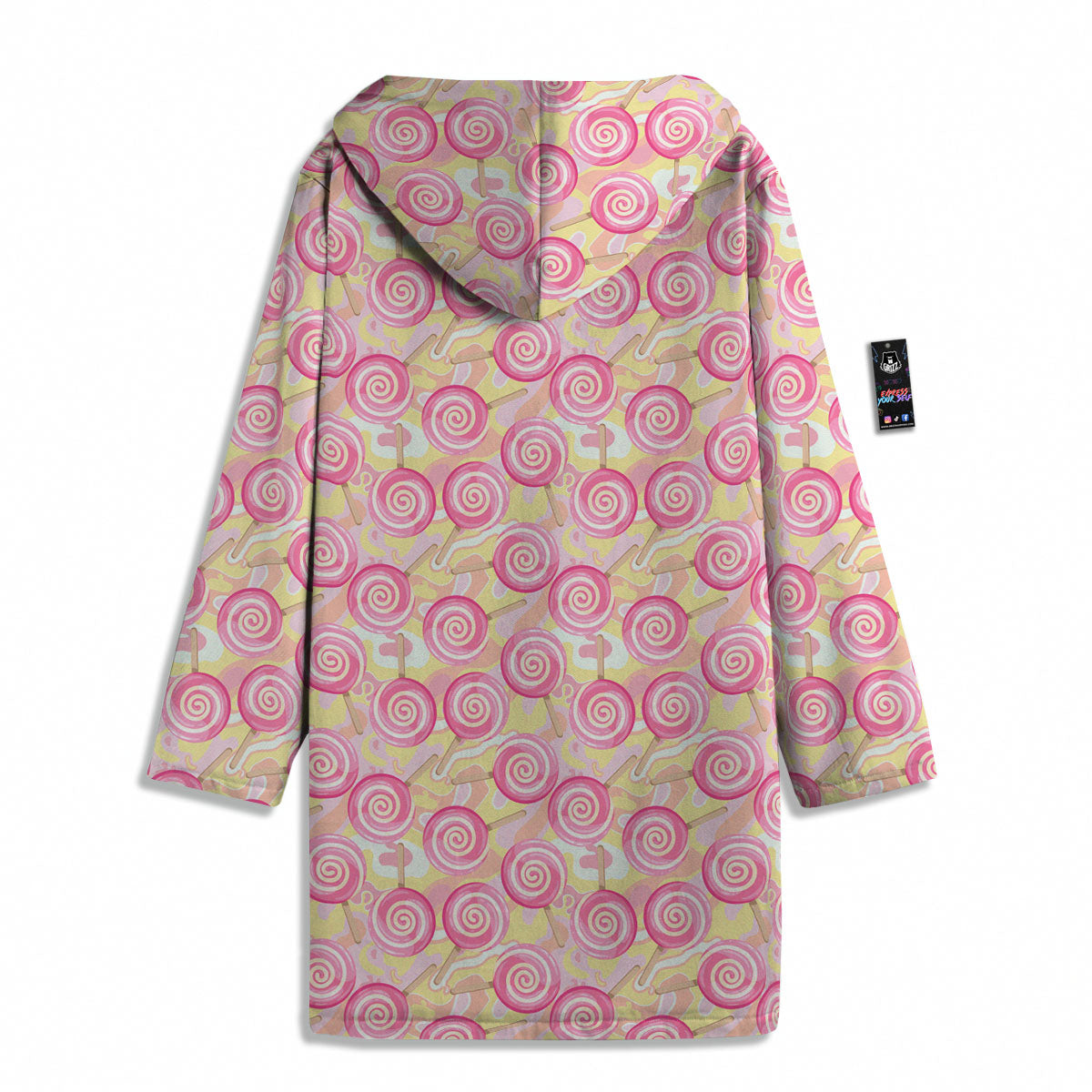 Swirl Pink Lollipop Print Pattern Men's Windbreaker Jacket-grizzshop