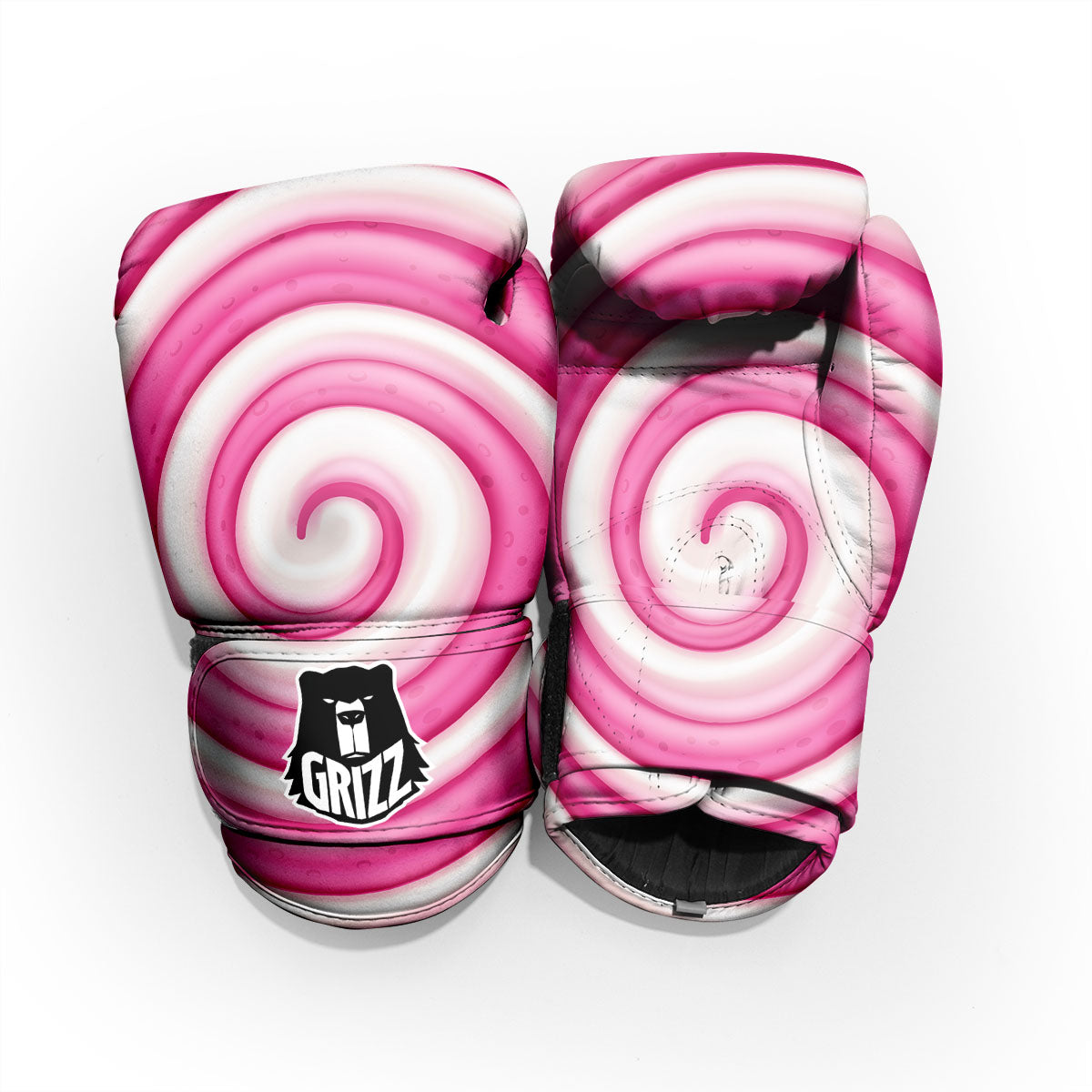 Swirl Pink Lollipop Print Pro Boxing Glove