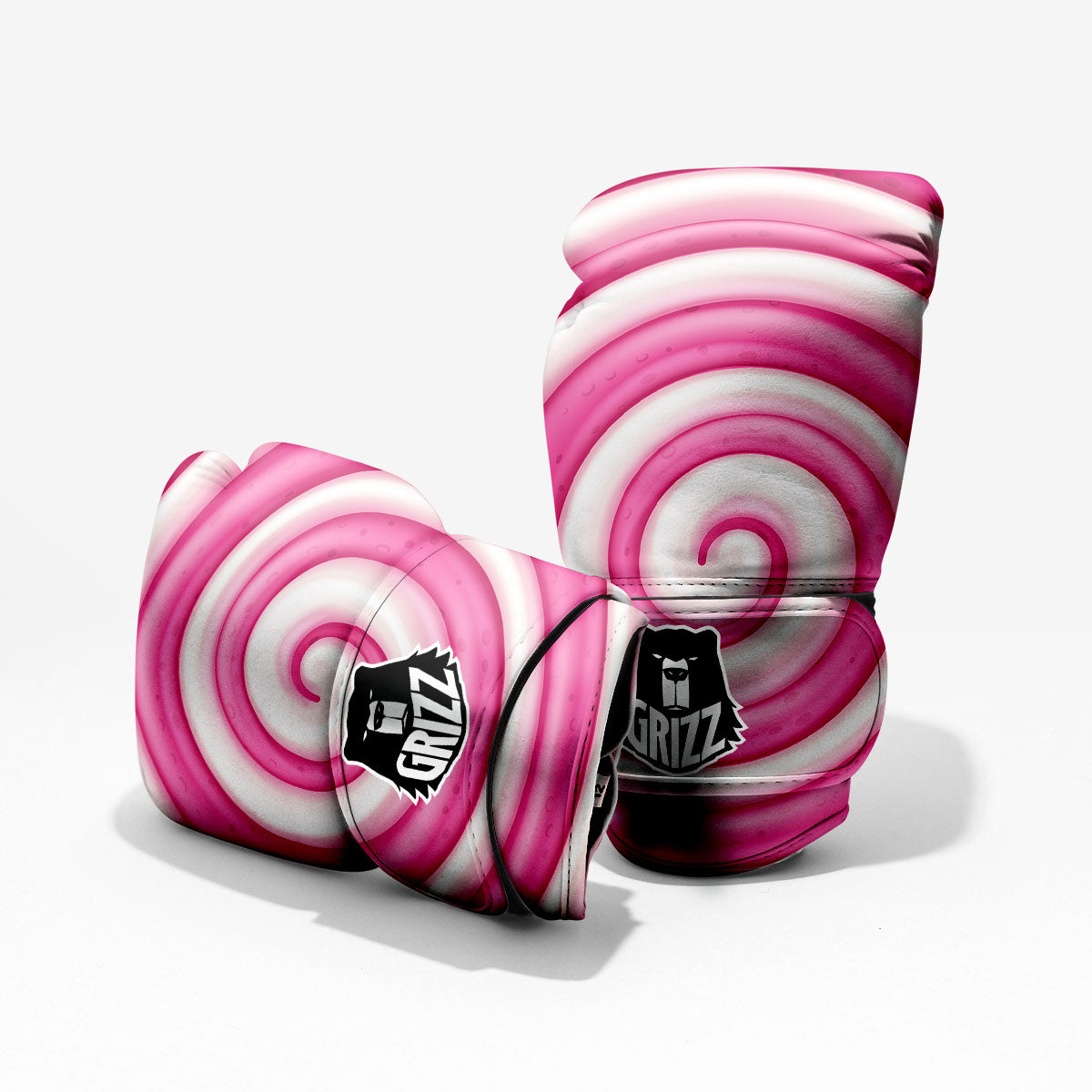 Swirl Pink Lollipop Print Pro Boxing Glove