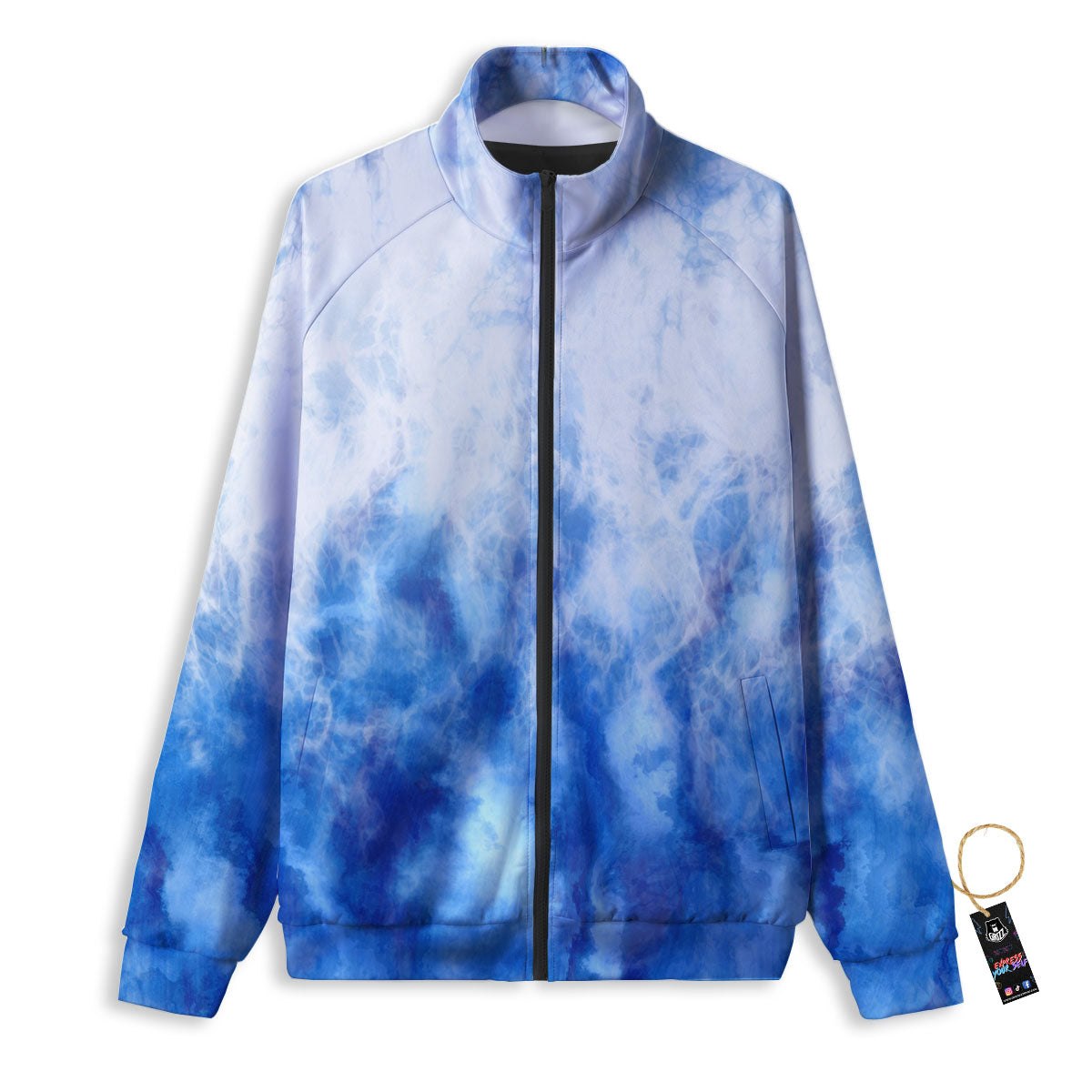 Swirl Pink Lollipop Print Track Jacket-grizzshop