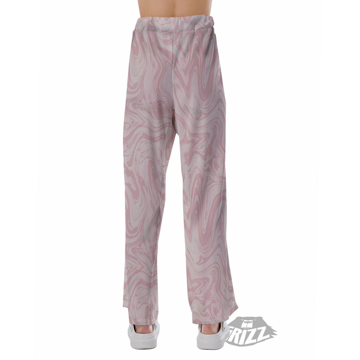 Swirl Pink Print Pattern Pajama Pants-grizzshop