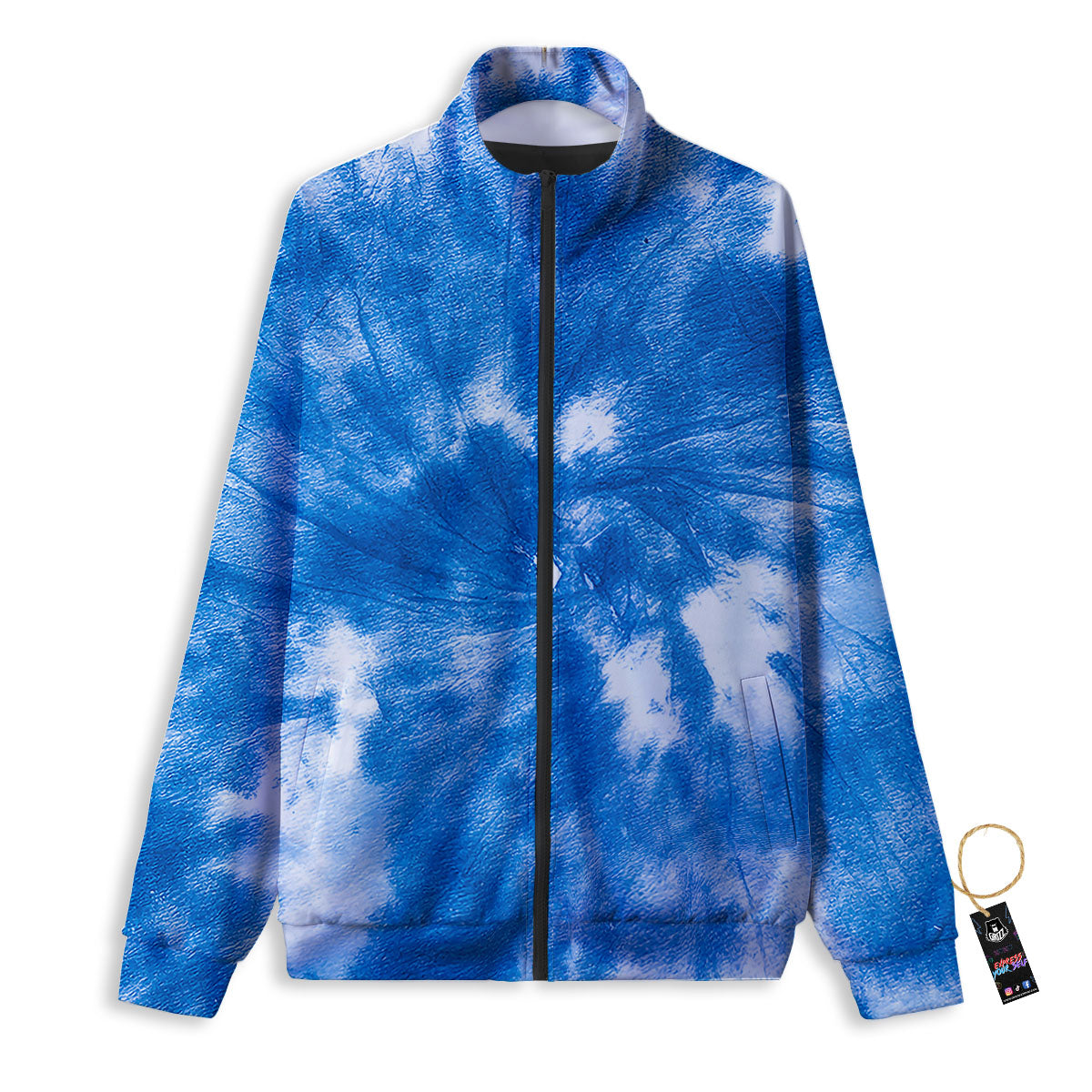 Swirl Pink Print Pattern Track Jacket-grizzshop