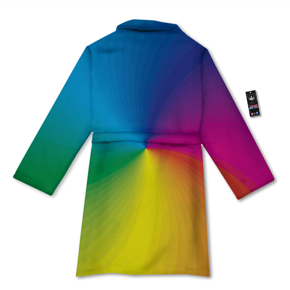 Swirl Rainbow Print Bathrobe-grizzshop