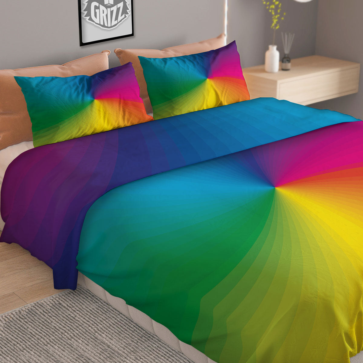 Tie Dye Pattern Print Duvet Cover Bedding Set