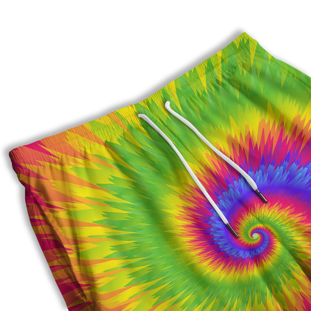 Swirl Rainbow Psychedelic Print Men's Athletic Shorts